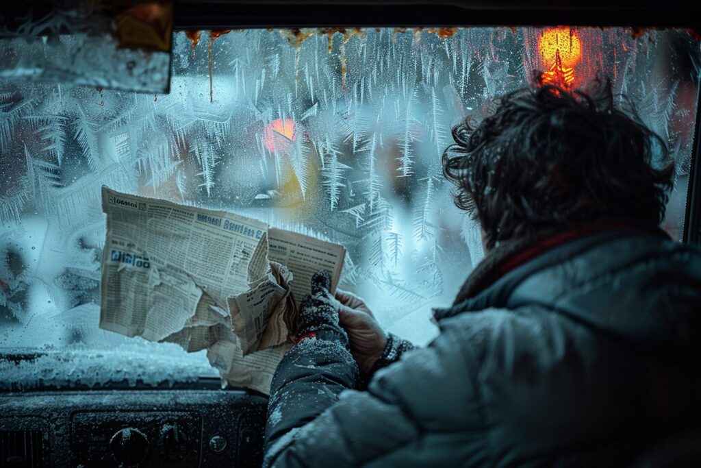 Le papier journal, votre allié pour affronter le froid en voiture