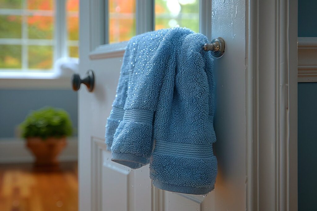 Pourquoi accrocher une serviette humide à la poignée de la porte est une astuce efficace ?